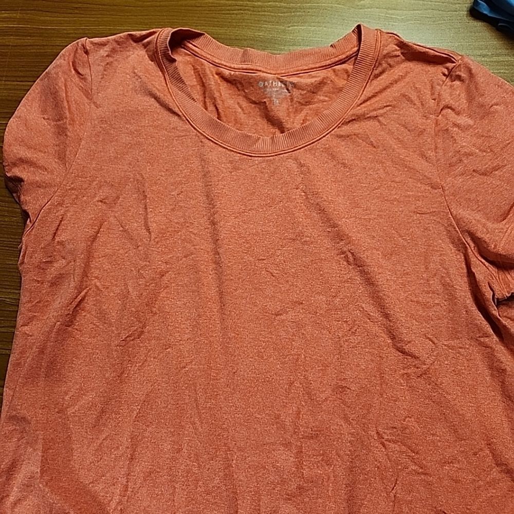 Athleta Shirt Crewneck Short Sleeve Coral Activewear XL